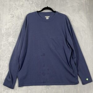 Insect Shield Repellant Apparel UPF Dri-Balance Long Sleeve T-Shirt Blue Size XL